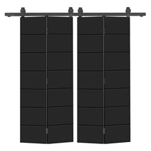 Load image into Gallery viewer, Hollow Core Composite Double Bi-Fold Door with Barn Door Hardware Kit

