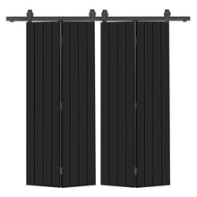 Load image into Gallery viewer, Hollow Core Composite Double Bi-Fold Door with Barn Door Hardware Kit
