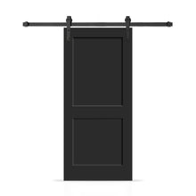 Load image into Gallery viewer, 2 Panel Shaker Painted Composite Modern Interior Sliding Barn Door with Hardware Kit
