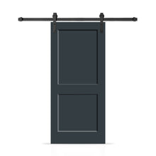 Load image into Gallery viewer, 2 Panel Shaker Painted Composite Modern Interior Sliding Barn Door with Hardware Kit
