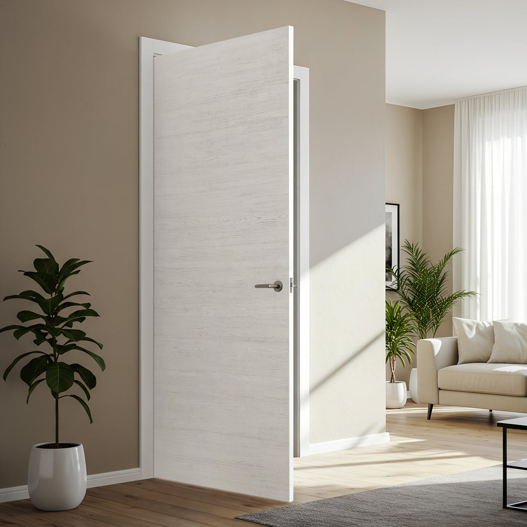 White Texture Flush Hollow Core Composite Interior Door Slab