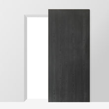 Load image into Gallery viewer, Black Textured Hollow Core Composite Interior Sliding Barn Door with Hardware Kit Hidden Track System
