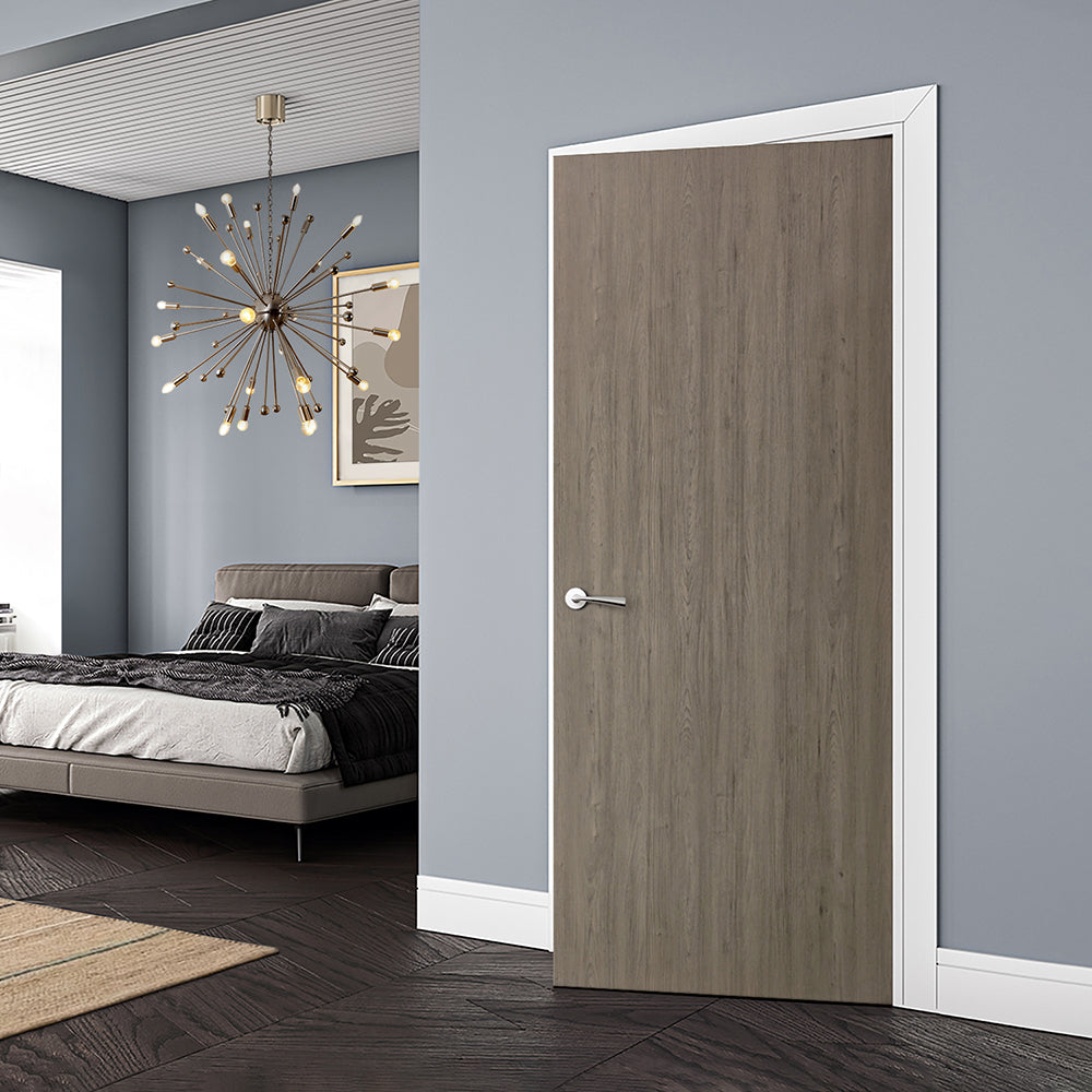 Gray Texture Flush Hollow Core Composite Interior Door Slab