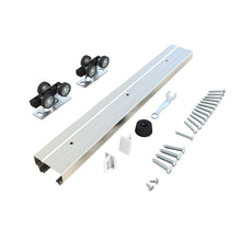 Load image into Gallery viewer, 72 in. Aluminum Universal Pocket Door Frame Hardware and Track Set
