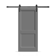 Load image into Gallery viewer, 2 Panel Shaker Painted Composite Modern Interior Sliding Barn Door with Hardware Kit
