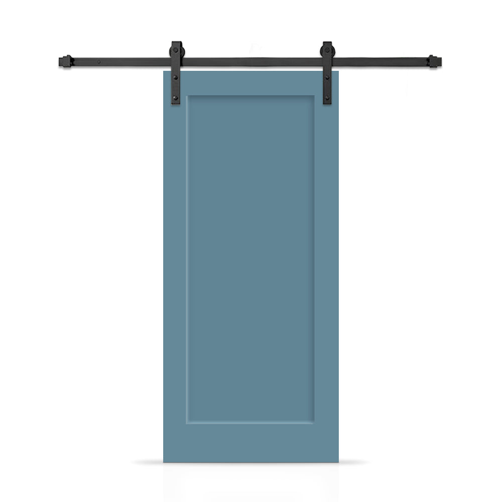 1 Panel Shaker Painted Composite Modern Interior Sliding Barn Door with Hardware Kit