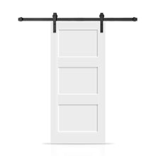 Load image into Gallery viewer, 3 Panel Shaker Painted Composite Modern Interior Sliding Barn Door with Hardware Kit

