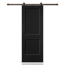 Load image into Gallery viewer, Composite MDF Solid Core 2-Panel Shaker Interior Sliding Barn Door with Hardware Kit

