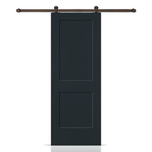 Load image into Gallery viewer, Composite MDF Solid Core 2-Panel Shaker Interior Sliding Barn Door with Hardware Kit

