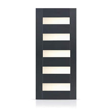 Load image into Gallery viewer, Reversible Decorative Glass Modern Exterior Fiberglass Front Door Slab

