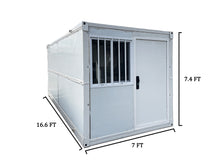 Load image into Gallery viewer, 16.6 ft. x 7 ft. x 7.4 ft. Foldable Metal Storage Shed with Lockable Door and Windows (116 sq. ft.)
