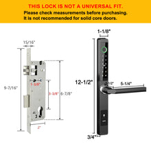 Load image into Gallery viewer, Fingerprint Keyless Keypad Passcode App Control Waterproof Electronic Smart Lock for Front Door Patio Glass Door
