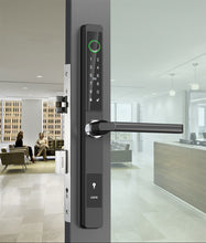 Load image into Gallery viewer, Fingerprint Keyless Keypad Passcode App Control Waterproof Electronic Smart Lock for Front Door Patio Glass Door
