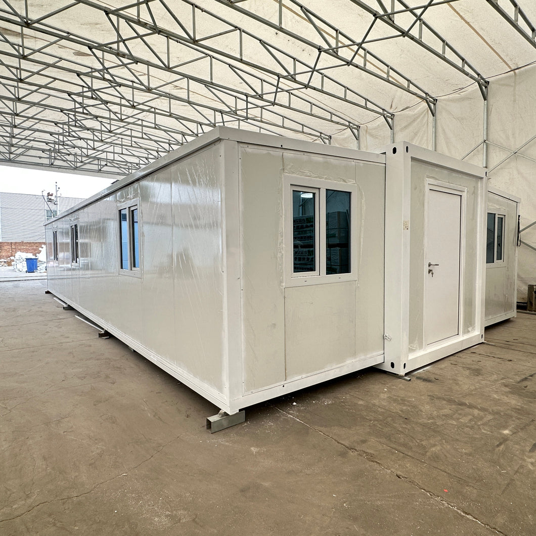 40 ft. x 20 ft. x 8 ft. Expandable Metal Storage Shed with Floor and Lockable Door and Windows (760 sq. ft.)