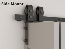 Load image into Gallery viewer, Mini X Series Solid Core DIY Wood Double Bi-Fold Barn Door with Sliding Hardware Kit
