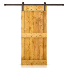 Load image into Gallery viewer, Mid-X Bar Pre-assembled Stained Wood Sliding Barn Door with Hardware Kit
