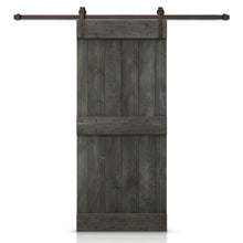 Load image into Gallery viewer, Mid-X Bar Pre-assembled Stained Wood Sliding Barn Door with Hardware Kit
