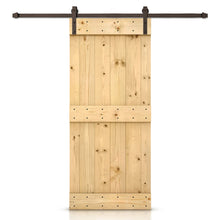 Load image into Gallery viewer, Mid-X Bar Pre-assembled Stained Wood Sliding Barn Door with Hardware Kit
