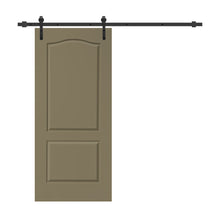 Load image into Gallery viewer, Composite MDF 2-Panel Arch Top Interior Sliding Barn Door with Hardware Kit
