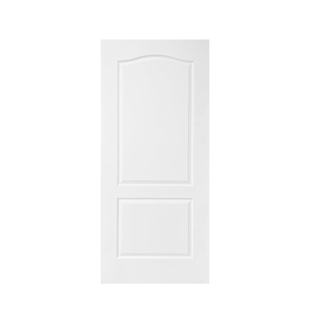 White Primed Composite MDF 2 Panel Arch Top Interior Pocket Door