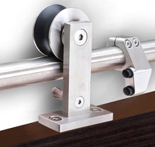 Load image into Gallery viewer, 96 in. Stainless Steel Sliding Door Track and Hardware Set
