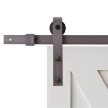 Load image into Gallery viewer, 96 in. Classic Bent Strap Barn Style Sliding Door Track and Hardware Set
