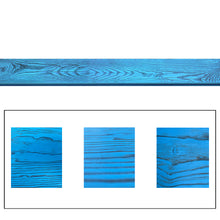 Load image into Gallery viewer, Tongue and Groove Wire Brushed Thermally Modified Blue Stained Knotty Pine Wood Board
