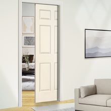 Load image into Gallery viewer, Painted Finished Composite MDF 6 Panel Interior Door Slab For Pocket Door
