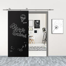 Load image into Gallery viewer, Chalkboard Series Black Stained Composite MDF Flush Panel Interior Sliding Barn Door Slab
