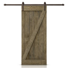 Load image into Gallery viewer, Z Bar Stained Knotty Pine Wood Sliding DIY Barn Door with Hardware Kit
