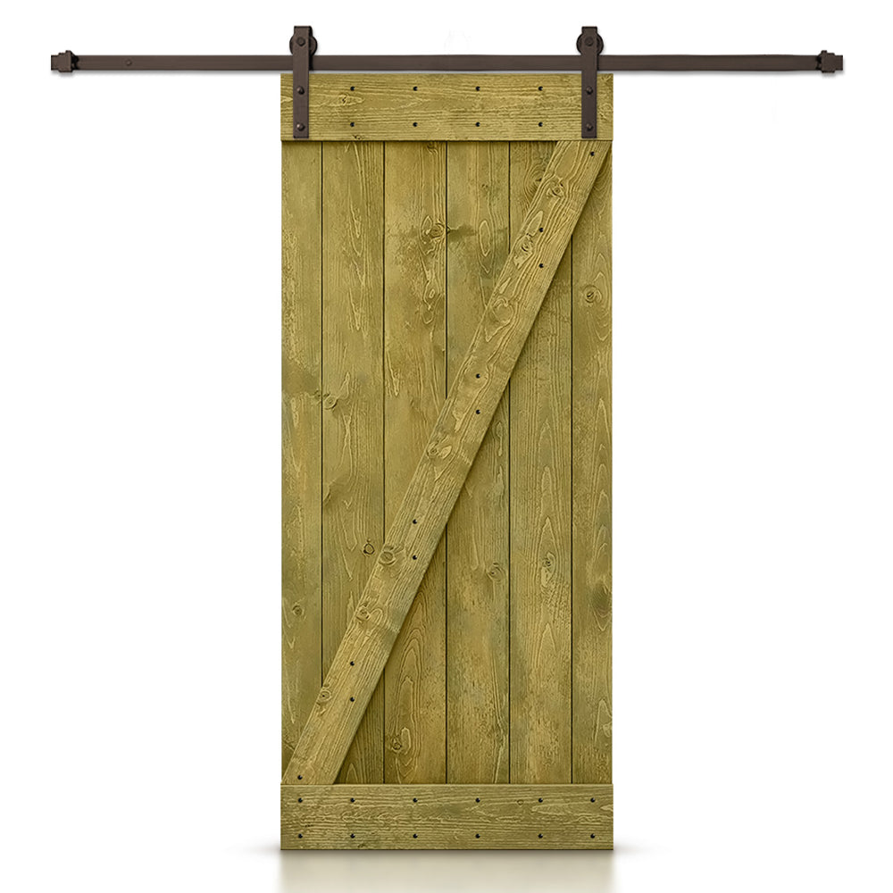 Z Bar Stained Knotty Pine Wood Sliding DIY Barn Door with Z Bar Stained Knotty Pine Wood Sliding DIY Barn Door with