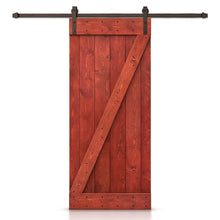 Load image into Gallery viewer, Z Bar Pre-assembled Stained Wood Sliding Barn Door with Hardware Kit
