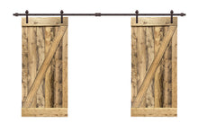 Load image into Gallery viewer, Z Bar Series Solid Pine Wood Interior Double Sliding Barn Door With Hardware Kit
