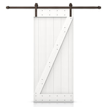 Load image into Gallery viewer, Z Bar Pre-assembled Stained Wood Sliding Barn Door with Hardware Kit
