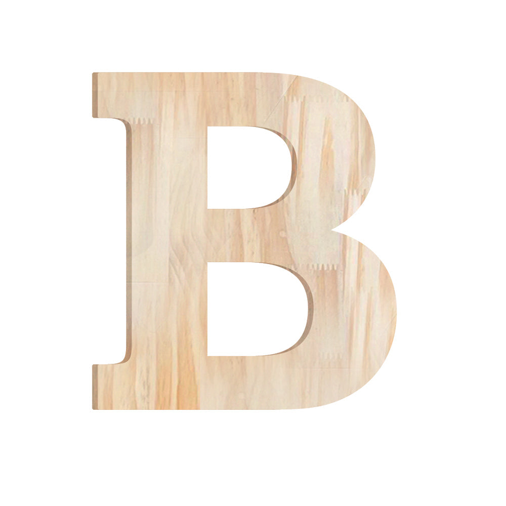 12 Inch Big Unfinished Wooden Letter 'G' For Crafts & Decor - DIY Wood Alphabet For Walls, Birthdays, Weddings, Parties