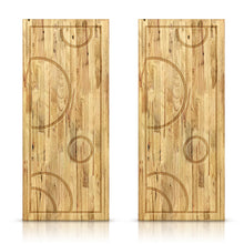 Load image into Gallery viewer, Bubble Pattern Hollow Core Solid Wood Double Closet Sliding Door Slabs
