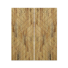 Load image into Gallery viewer, Chevron Arrow Pattern Hollow Core Solid Wood Double Closet Sliding Door Slabs
