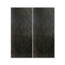 Load image into Gallery viewer, Diamond Pattern Hollow Core Solid Wood Double Closet Sliding Door Slabs
