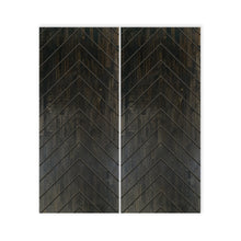 Load image into Gallery viewer, Herringbone Pattern Hollow Core Solid Wood Double Closet Sliding Door Slabs
