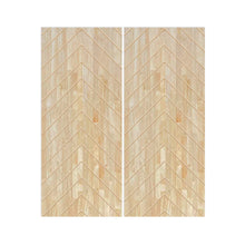 Load image into Gallery viewer, Herringbone Pattern Hollow Core Solid Wood Double Closet Sliding Door Slabs
