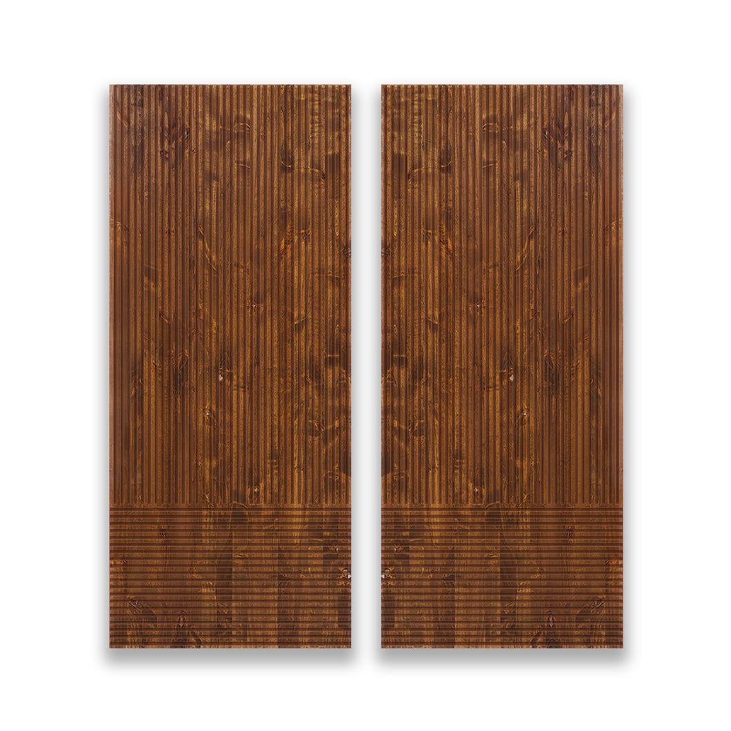 Paneled Hollow Core Solid Wood Double Closet Sliding Door Slabs