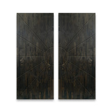 Load image into Gallery viewer, Sun Pattern Hollow Core Solid Wood Double Closet Sliding Door Slabs
