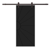 Load image into Gallery viewer, Sun Pattern Composite MDF Sliding Barn Door with Hardware Kit
