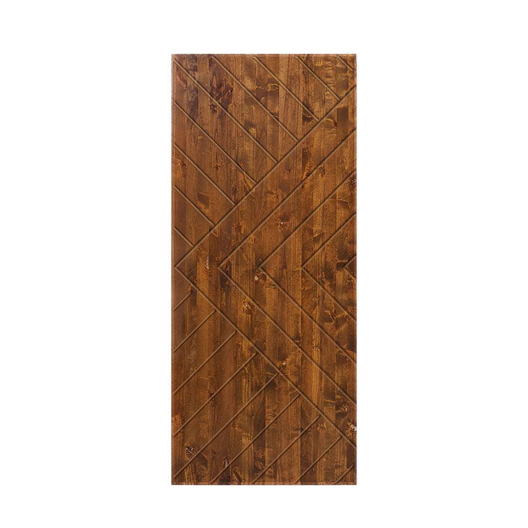Chevron Arrow Pattern Hollow Core Solid Wood Interior Door Slab