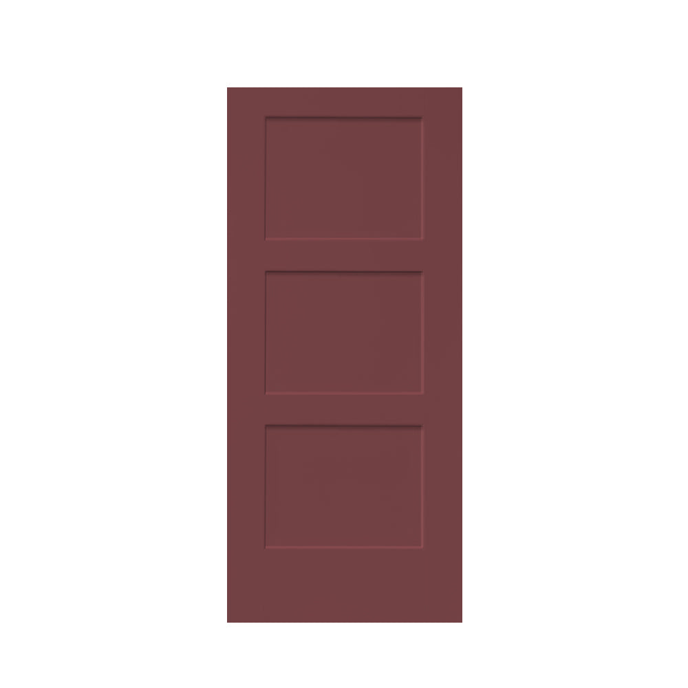 Composite MDF 3 Panel Equal Style Interior Door Slab For Pocket Door
