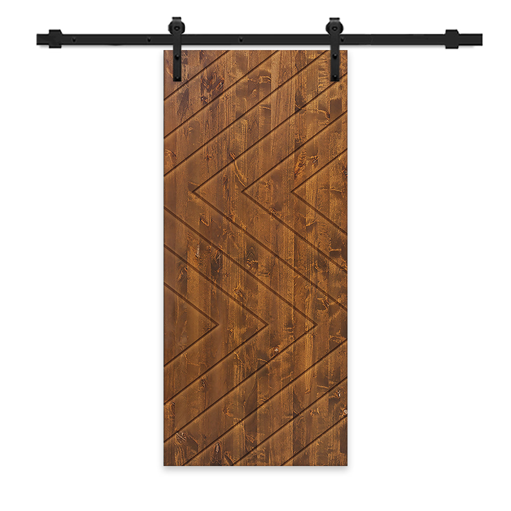 Solid Wood Modern Interior Sliding Barn Door with Hardware Kit