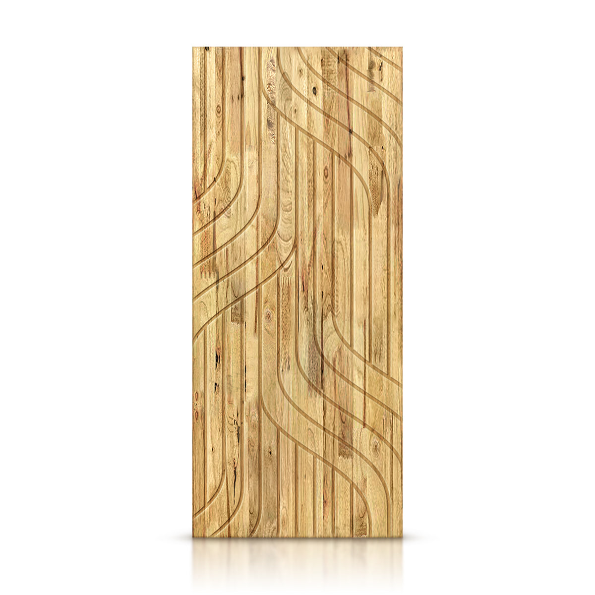 Intertwined Pattern Hollow Core Solid Wood Door Slab for Pocket