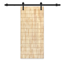 Load image into Gallery viewer, Paneled Solid Pine Wood Interior Sliding Barn Door with Hardware Kit
