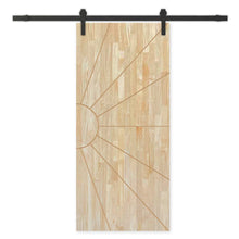 Load image into Gallery viewer, Sun Pattern Solid Pine Wood Interior Sliding Barn Door with Hardware Kit

