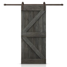 Load image into Gallery viewer, K Bar Stained Knotty Pine Wood Sliding DIY Barn Door with Hardware Kit

